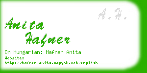 anita hafner business card